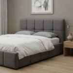 Κρεβάτι Elora Megapap βελούδινο με αποθηκευτικό χώρο χρώμα γκρι 160x200εκ. - Image 3