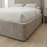 Κρεβάτι Velar Megapap υφασμάτινο με αποθηκευτικό χώρο χρώμα μόκα 160x200εκ. - Image 3