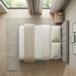 Κρεβάτι Nival Megapap υφασμάτινο με αποθηκευτικό χώρο χρώμα μπεζ 160x200εκ. - Image 3