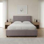 Κρεβάτι Olmo Megapap βελούδινο με αποθηκευτικό χώρο χρώμα γκρι 160x200εκ. - Image 2