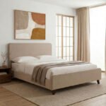 Βρες το Κρεβάτι Ovelia Megapap υφασμάτινο χρώμα μπεζ 160x200εκ. σε μοναδική τιμή στο clickforshop.gr