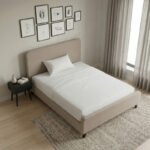 Κρεβάτι Ovelia Megapap υφασμάτινο χρώμα μπεζ 120x200εκ. - Image 2