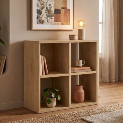 Βρες το Βιβλιοθήκη Cube Megapap χρώμα sapphire oak 60x30x60εκ. σε μοναδική τιμή στο clickforshop.gr