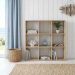 Βιβλιοθήκη Cube Megapap χρώμα sapphire oak 90x30x90εκ. - Image 2