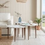 Βρες το Τραπεζάκι σαλονιού σετ 3 τμχ Nola Megapap χρώμα λευκό εφέ μαρμάρου Ø60x46εκ. σε μοναδική τιμή στο clickforshop.gr