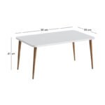 Τραπεζάκι σαλονιού Plane Megapap χρώμα λευκό 90x55x41εκ. - Image 3