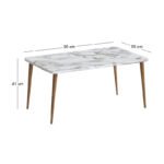 Τραπεζάκι σαλονιού Plane Megapap χρώμα λευκό εφέ μαρμάρου 90x55x41εκ. - Image 3