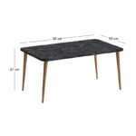Τραπεζάκι σαλονιού Plane Megapap χρώμα μαύρο εφέ μαρμάρου 90x55x41εκ. - Image 3
