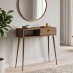 Βρες το Κονσόλα Napoli Megapap χρώμα καρυδί 90x29x88εκ. σε μοναδική τιμή στο clickforshop.gr