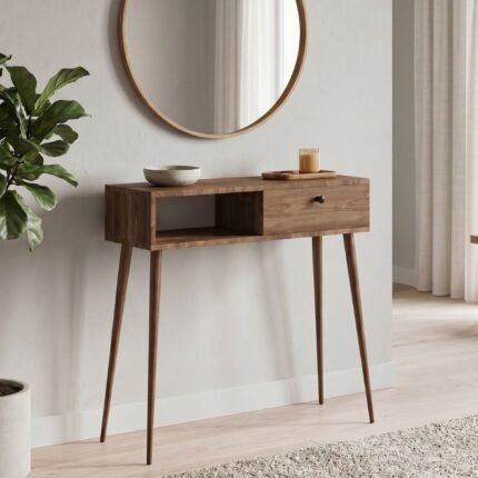 Βρες το Κονσόλα Napoli Megapap χρώμα καρυδί 90x29x88εκ. σε μοναδική τιμή στο clickforshop.gr