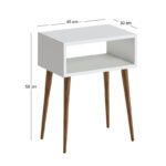 Κομοδίνο Gola Megapap χρώμα λευκό 45x30x58εκ. - Image 3