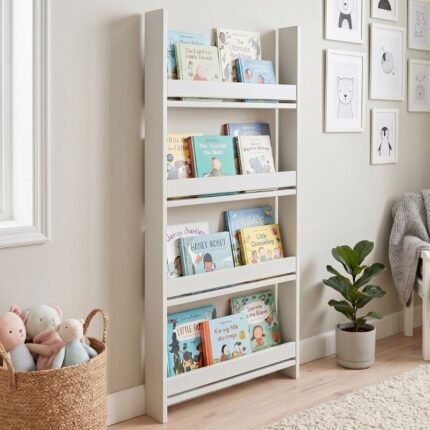 Βρες το Επιτοίχια βιβλιοθήκη - ραφιέρα Montessori Megapap χρώμα λευκό 60x10x120εκ. σε μοναδική τιμή στο clickforshop.gr