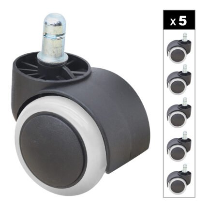 Βρες το Ανταλλακτικά Ροδάκια Megapap για καρέκλες γραφείου σετ 5 τμχ χρώμα μαύρο - λευκό σε μοναδική τιμή στο clickforshop.gr