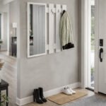 Κρεμάστρα τοίχου με καθρέπτη Folin Megapap χρώμα λευκό 90x4x90εκ. - Image 3