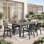 Τραπέζι πολυπροπυλενίου Kalan Megapap χρώμα ανθρακί 150x90x75εκ. - Image 2