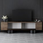 Έπιπλο τηλεόρασης Haven Megapap χρώμα καρυδί 180x30x50εκ. - Image 2