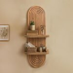 Ραφιέρα τοίχου Artwill Megapap Mdf χρώμα oak 26x13x70εκ. - Image 2