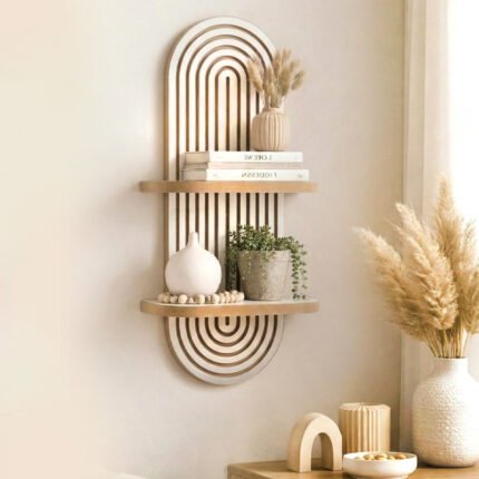 Βρες το Ραφιέρα τοίχου Artwill Megapap Mdf χρώμα λευκό - oak 26x13x70εκ. σε μοναδική τιμή στο clickforshop.gr