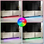 Έπιπλο τηλεόρασης Arlen Megapap με Led Rgb χρώμα travertine 180x32x50εκ. - Image 2