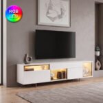 Βρες το Έπιπλο τηλεόρασης Norm Megapap με Led Rgb χρώμα λευκό - χρυσό 180x32x55εκ. σε μοναδική τιμή στο clickforshop.gr