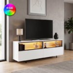 Βρες το Έπιπλο τηλεόρασης Eco Megapap με Led Rgb χρώμα λευκό 180x32x67εκ. σε μοναδική τιμή στο clickforshop.gr