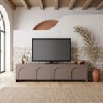 Έπιπλο τηλεόρασης Aurelia Megapap χρώμα μόκα 180x32x45εκ. - Image 2