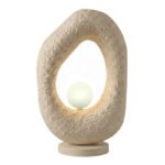 Φωτιστικό επιτραπέζιο Zoga Megapap G9 fiberglass μονόφωτο χρώμα εκρού 30x17x50εκ. - Image 2