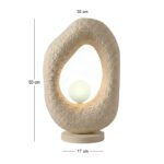 Φωτιστικό επιτραπέζιο Zoga Megapap G9 fiberglass μονόφωτο χρώμα εκρού 30x17x50εκ. - Image 3