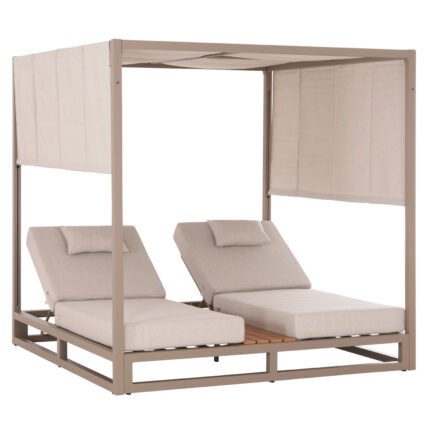 Αγόρασε ΔΙΠΛΗ ΞΑΠΛΩΣΤΡΑ ΑΛΟΥΜΙΝΙΟΥ ΠΑΡΑΛΙΑΣ ΜΕ ΣΚΙΑΣΤΡΟ GALLANT HM6097.04 ΚΑΠΟΥΤΣΙΝΟ 2x2x2μ σε μοναδική τιμή στο clickforshop.gr