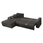 ΚΑΝΑΠΕΣ ΚΡΕΒΑΤΙ ΑΡΙΣΤΕΡΗ ΓΩΝΙΑ KANSO HM3338.01L ΓΚΡΙ ΥΦΑΣΜΑ 244x188x80Υεκ - Image 3