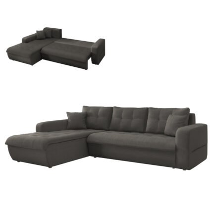 Αγόρασε ΚΑΝΑΠΕΣ ΚΡΕΒΑΤΙ ΑΡΙΣΤΕΡΗ ΓΩΝΙΑ KANSO HM3338.01L ΓΚΡΙ ΥΦΑΣΜΑ 244x188x80Υεκ σε μοναδική τιμή στο clickforshop.gr