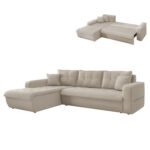 Αγόρασε ΚΑΝΑΠΕΣ ΚΡΕΒΑΤΙ ΑΡΙΣΤΕΡΗ ΓΩΝΙΑ KANSO HM3338.03L ΜΠΕΖ ΥΦΑΣΜΑ 244x188x80Υεκ σε μοναδική τιμή στο clickforshop.gr