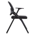 ΚΑΡΕΚΛΑ ΣΥΝΕΔΡΙΟΥ ΠΤΥΣΣΟΜΕΝΗ ΜΕ ΑΝΑΛΟΓΙΟ DENO HM1209.01 MESH ΥΦΑΣΜΑ ΜΑΥΡΟ 65x63x82Υεκ. - Image 3