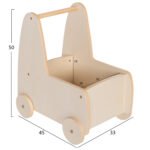 ΠΑΙΔΙΚΟ ΤΡΟΛΕΥ/ΚΑΡΟΤΣΑΚΙ RICKI HM18341.01 MDF & ΚΟΝΤΡΑΠΛΑΚΕ ΦΥΣΙΚΟ 33x45x50Υεκ - Image 2