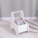 ΠΑΙΔΙΚΟ ΤΡΟΛΕΥ/ΚΑΡΟΤΣΑΚΙ RICKI HM18341.03 MDF & ΚΟΝΤΡΑΠΛΑΚΕ ΛΕΥΚΟ 33x45x50Υεκ - Image 2