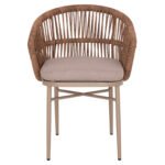 ΠΟΛΥΘΡΟΝΑ ΑΛΟΥΜΙΝΙΟΥ ORIN HM6265.03 ΚΑΠΟΥΤΣΙΝΟ- P.E.RATTAN ΣΕ ΦΥΣΙΚΟ 58x61x75Υεκ. - Image 3