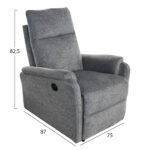 ΣΕΤ ΚΑΝΑΠΕΣ-ΠΟΛΥΘΡΟΝΑ RELAX SYNTHIA HM10736.03 ΓΚΡΙ ΥΦΑΣΜΑ-ΗΛ.ΑΝΑΚΛΙΣΗ [R] - Image 3