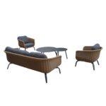 ΣΕΤ ΣΑΛΟΝΙ 5ΤΜΧ STERN HM6555.01 ΓΚΡΙ ΑΛΟΥΜΙΝΙΟ & OLEFIN--TWIST WICKER ΣΕ ΦΥΣΙΚΟ - Image 3