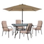 Αγόρασε ΣΕΤ ΤΡΑΠΕΖΑΡΙΑΣ ΜΕ ΟΜΠΡΕΛΑ CAMBELL HM11544.02 ΤΡΑΠΕΖΙ ΜΕ 4 ΠΟΛΥΘΡΟΝΕΣ--ΚΑΦΕ σε μοναδική τιμή στο clickforshop.gr