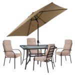 ΣΕΤ ΤΡΑΠΕΖΑΡΙΑΣ ΜΕ ΟΜΠΡΕΛΑ CAMBELL HM11544.02 ΤΡΑΠΕΖΙ ΜΕ 4 ΠΟΛΥΘΡΟΝΕΣ--ΚΑΦΕ - Image 3