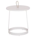 ΤΡΑΠΕΖΙ ΒΟΗΘΗΤΙΚΟ ΕΞ.ΧΩΡΟΥ MINO HM6432.02 ΑΛΟΥΜΙΝΙΟ ΛΕΥΚΟ & ΣΧΟΙΝΙ ΜΠΕΖ Φ47x53Υεκ - Image 3