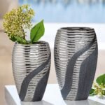 Βάζο ArteLibre Ασημί/Γκρι Κεραμικό 8.5x14.5x24.5cm - Image 2