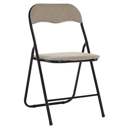 Βρες το Καρέκλα Πτυσσόμενη Μπεζ/Μαύρο 43x44x78cm σε μοναδική τιμή στο clickforshop.gr