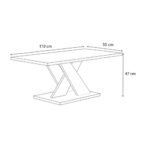 Τραπεζάκι σαλονιού Marcello Megapap χρώμα καρυδί 110x55x47εκ. - Image 2