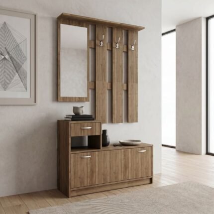 Βρες το Έπιπλο εισόδου Raynold Megapap χρώμα καρυδί 100x30x180εκ. σε μοναδική τιμή στο clickforshop.gr