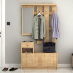 Έπιπλο εισόδου Raynold Megapap χρώμα φυσικό οξιάς 100x30x180εκ. - Image 3