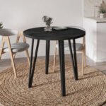 Βρες το Τραπέζι Xana Megapap χρώμα black wood Ø90x77