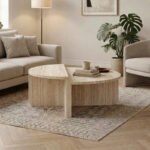 Βρες το Τραπεζάκι σαλονιού Aloeva Megapap χρώμα travertine Ø90x37εκ. σε μοναδική τιμή στο clickforshop.gr