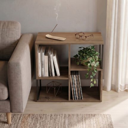 Βρες το Βιβλιοθήκη Bolton Megapap χρώμα ανοιχτό καρυδί 62x22x62εκ. σε μοναδική τιμή στο clickforshop.gr