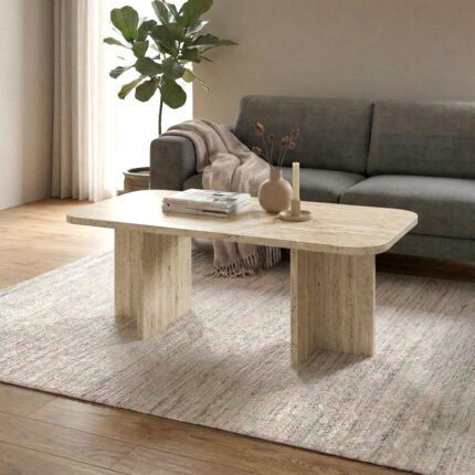 Βρες το Τραπεζάκι σαλονιού Hillary Megapap χρώμα travertine 100x60x41